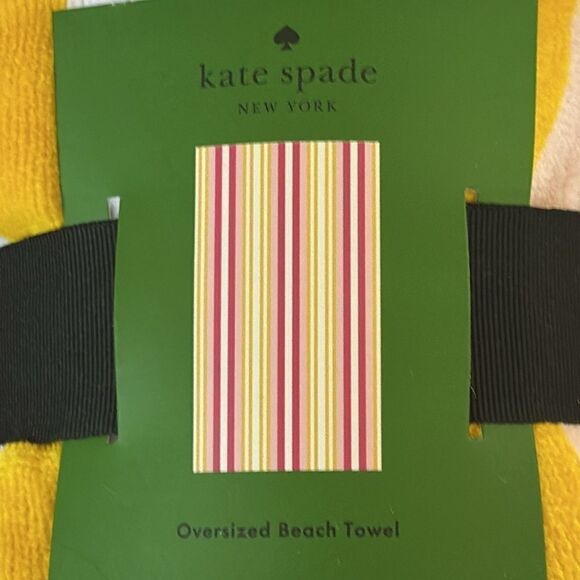 Kate Spade Striped Oversized Beach Towel! - Picture 2 of 7
